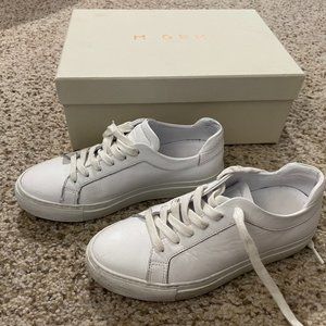 M.Gemi Handcrafted Italian White Leather Sneakers